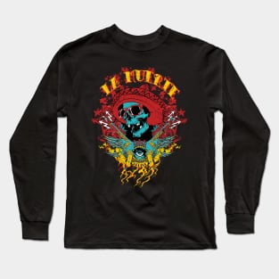 skull with Sombrero hat Long Sleeve T-Shirt